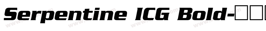 Serpentine ICG Bold字体转换